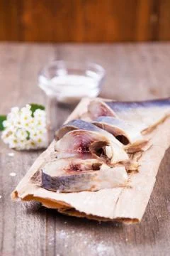 Fresh raw herring Foto stock