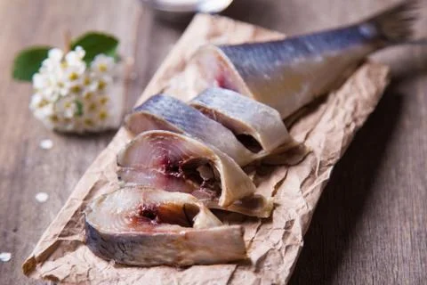Fresh raw herring Stock Photos