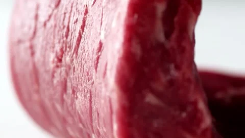 Fresh Raw Meat Close-Up Stock Footage 318409983