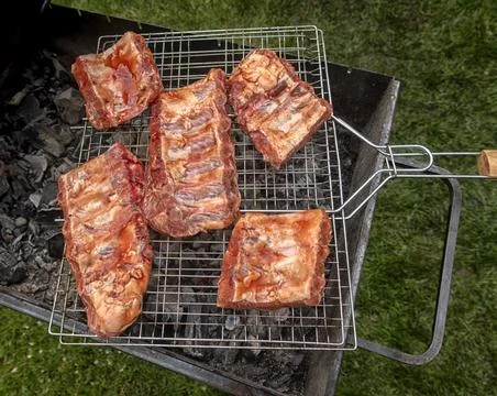Fresh raw meat on kitchen table Stock Photos