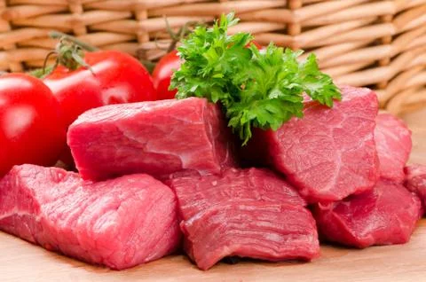 Fresh raw meat. Stock Photos