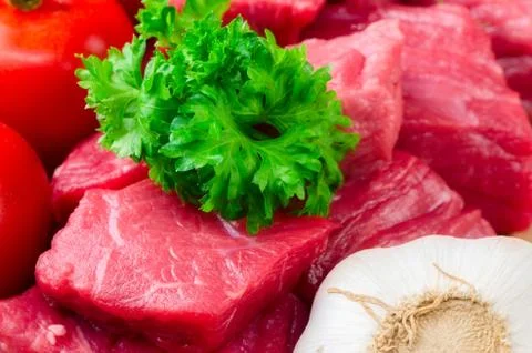 Fresh raw meat. Foto stock