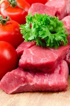 Fresh raw meat. Stock Photos