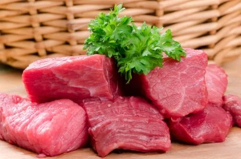 Fresh raw meat. Stock Photos
