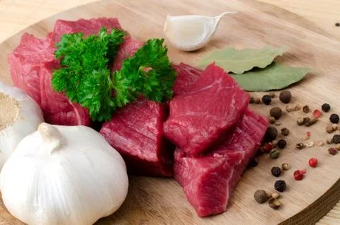 Fresh raw meat. Stock Photos