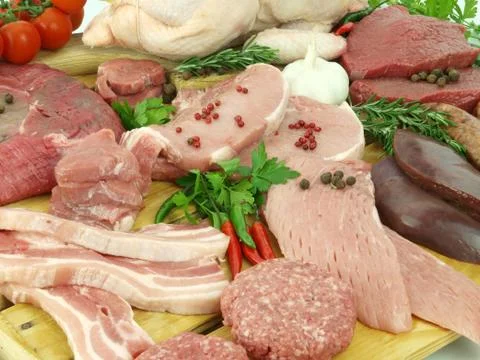 Fresh raw meat Stock Photos