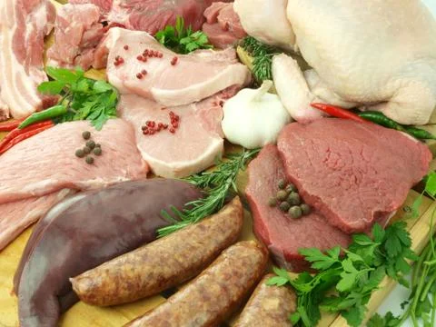 Fresh raw meat Stock Photos
