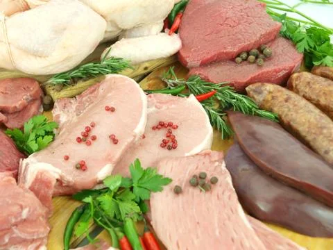 Fresh raw meat Stock Photos