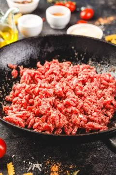 Fresh raw minced beef Stock Photos