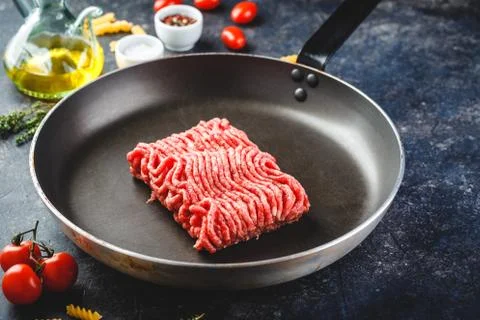 Fresh raw minced beef Stock Photos