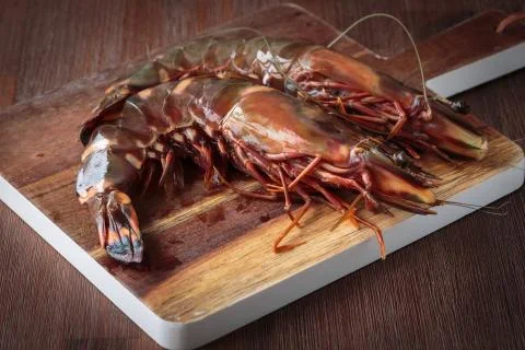 Fresh raw prawns 写真素材