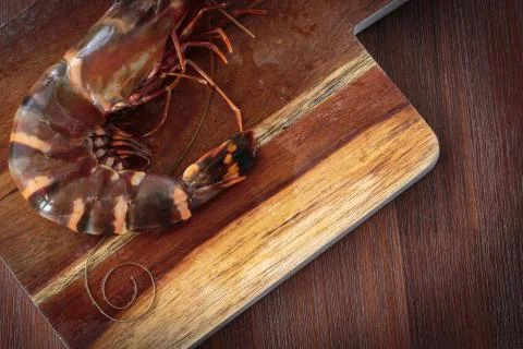 Fresh raw prawns Stock Photos