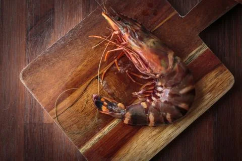 Fresh raw prawns Stockfoto's