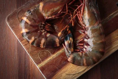 Fresh raw prawns 写真素材