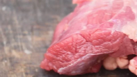 Fresh raw red meat Stock Footage 244974210