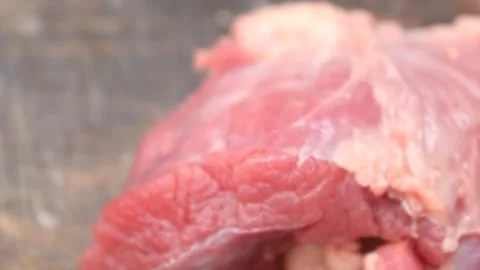 Fresh raw red meat Stock Footage 244974245