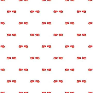 Fresh raw red meat pieces seamless pattern Stock Illustration
