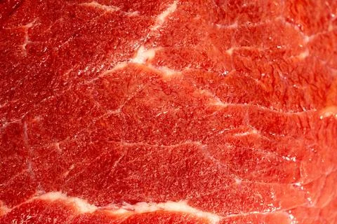 Fresh raw red meat texture closeup, marbled meat Stock Photos