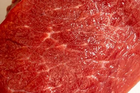 Fresh raw red meat texture closeup, marbled meat Stock Photos