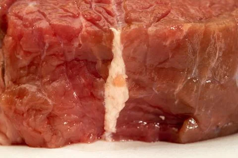Fresh raw red meat texture closeup, marbled meat Stock Photos