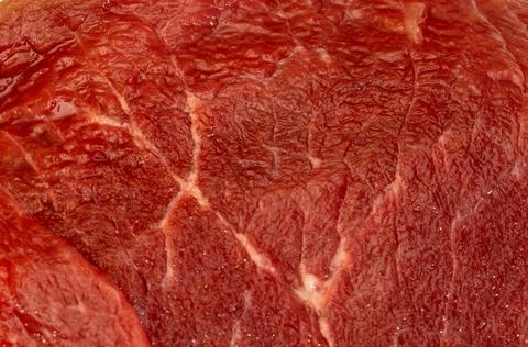 Fresh raw red meat texture closeup, marbled meat Stock Photos