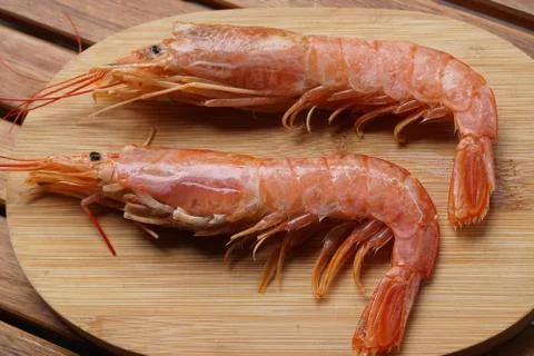 Fresh raw shrimp Foto stock