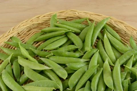 Fresh raw snap beans Stock Photos