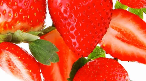 Fresh raw strawberry Vídeos de archivo 23184847
