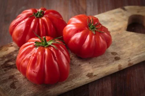 Fresh raw tomatoes Stock Photos