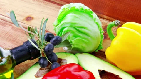 Fresh raw vegetables Vídeos de archivo 25098536