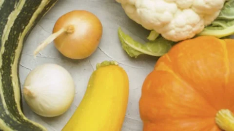Fresh raw vegetables Stock Footage 140396514