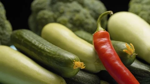 Fresh raw vegetables Video stock 140401145