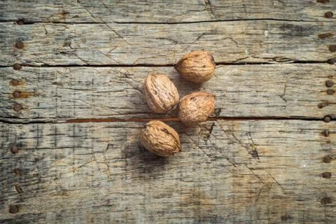 Fresh raw walnuts Stock Photos
