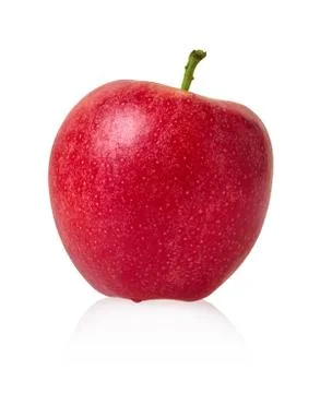 Fresh red apple with clipping patch Stock Photos