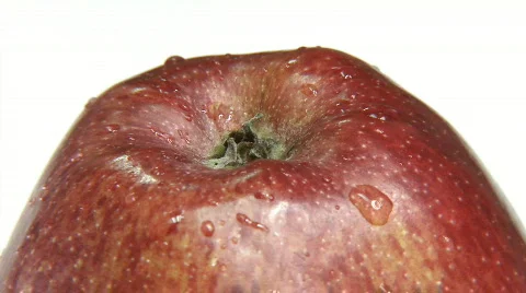 Fresh red apple close up rotating Stock Footage 325320