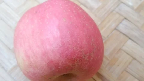 Fresh Red Apple Fruit Close Up Stock Footage 340125690