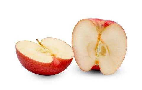 Fresh red apple fruit isolated on white background ,include clipping path Stock Photos