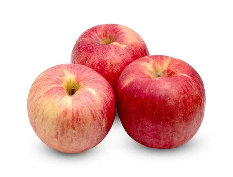 Fresh red apple fruit isolated on white background ,include clipping path Stock Photos