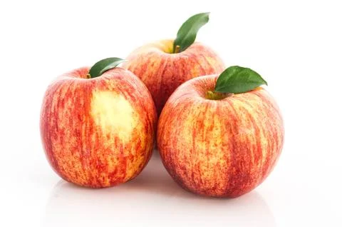 Fresh red apple isolated. Stock Photos