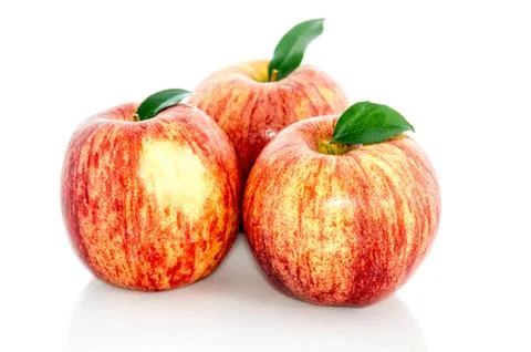 Fresh red apple isolated. Stock Photos