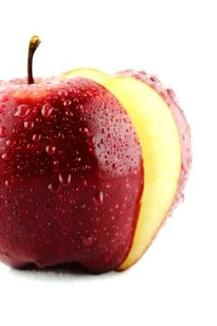 Fresh red apple Stock Photos