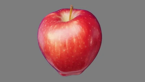 Fresh red apple spin and float - isolated with alpha channel. Seamless loop. 動画素材 139135341