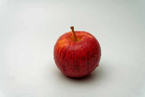 Fresh red apple on white background Stock Photos