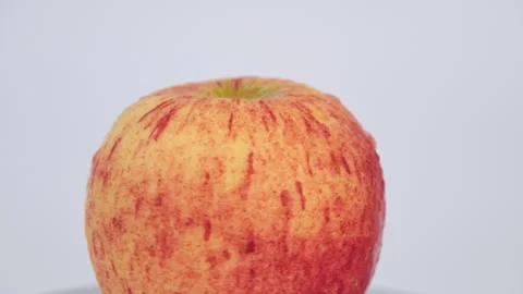 Fresh red apple(rotating) isolated on white background. Stock Footage 243630191