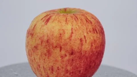 Fresh red apple(rotating) isolated on white background. Stock Footage 243630349