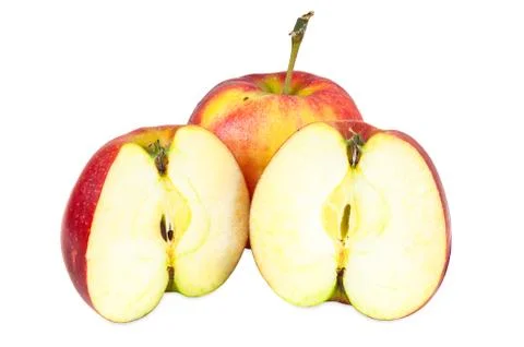 Fresh red apples Stock Photos