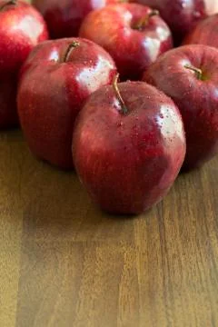 Fresh red apples Stock Photos