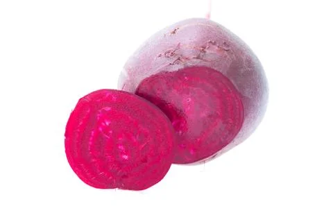 Fresh red Beet on a white background Stock Photos