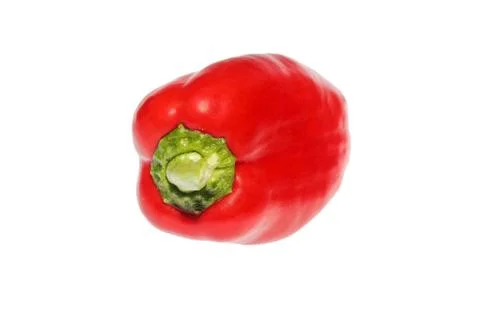 Fresh Red Bell pepper isolated on white Foto stock