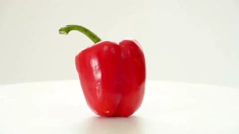 Fresh Red Bell Pepper Rotating 動画素材 236457443
